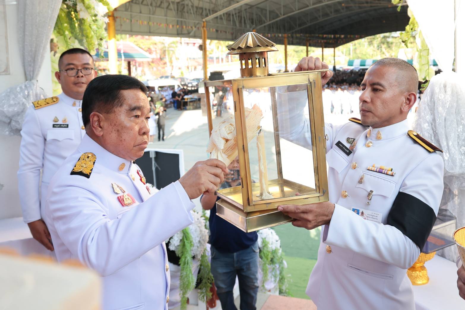 รัฐมนตรีว่าการกระทรวงกลาโหม เป็นประธานพิธีพระราชทานเพลิงศพ ร้อยตรีวายุ ขวัญเสือ