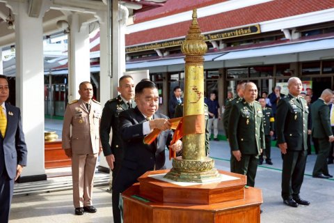 พิธีต้อนรับ พลเอก ณัฐพล นาคพาณิชย์ ในโอกาสเข้ารับตำแหน่งและปฏิบัติหน้าที่รัฐมนตรีว่าการกระทรวงกลาโหม