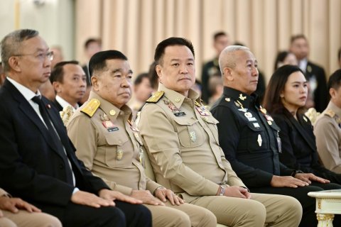 พลเอก ณัฐพล นาคพาณิชย์ รัฐมนตรีว่าการกระทรวงกลาโหม ร่วมงานแถลงผลการปฏิบัติงาน ประจำปี ของ กอ.รมน.