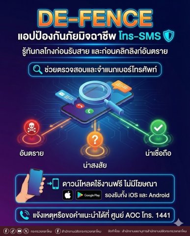 แอปป้องกันภัยมิจฉาชีพ รู้ทันกลโกงก่อนรับสาย และก่อนคลิกลิ้งค์อันตราย